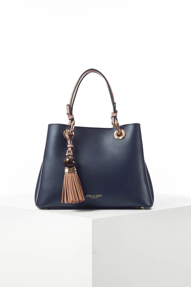 Gala Navy Crossbody Tote