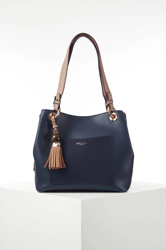 Sienna Navy Hobo Tote