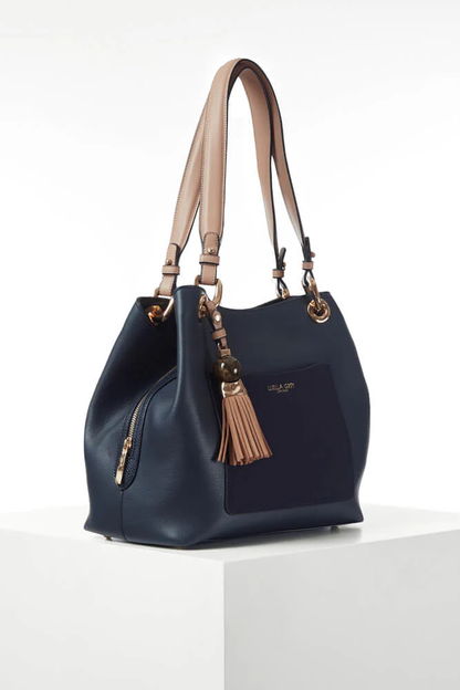 Sienna Navy Hobo Tote