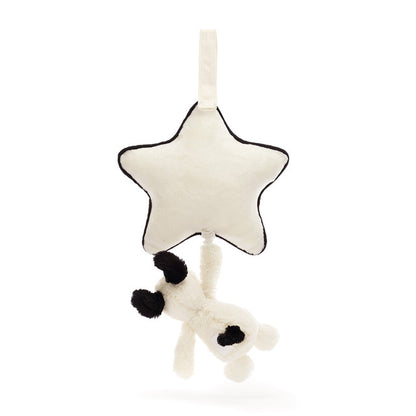 Bashful Black & Cream Puppy Musical Pull