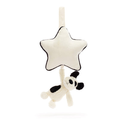 Bashful Black & Cream Puppy Musical Pull