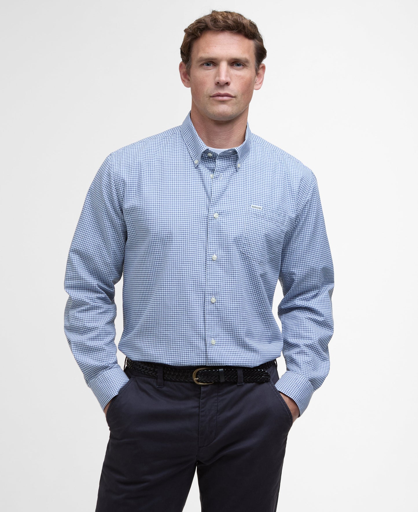 Finwell Gingham Tailored Fit Shirt