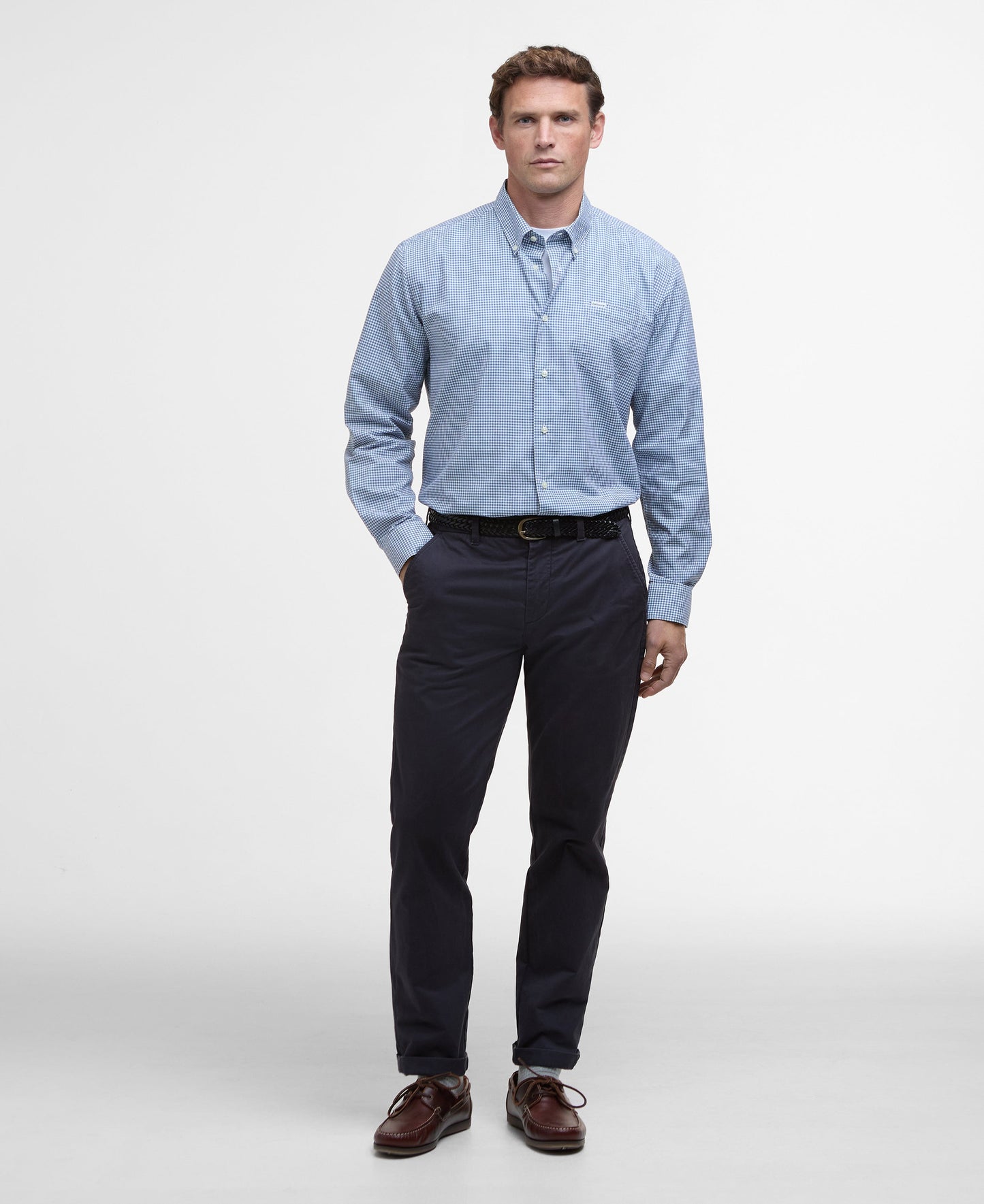 Finwell Gingham Tailored Fit Shirt