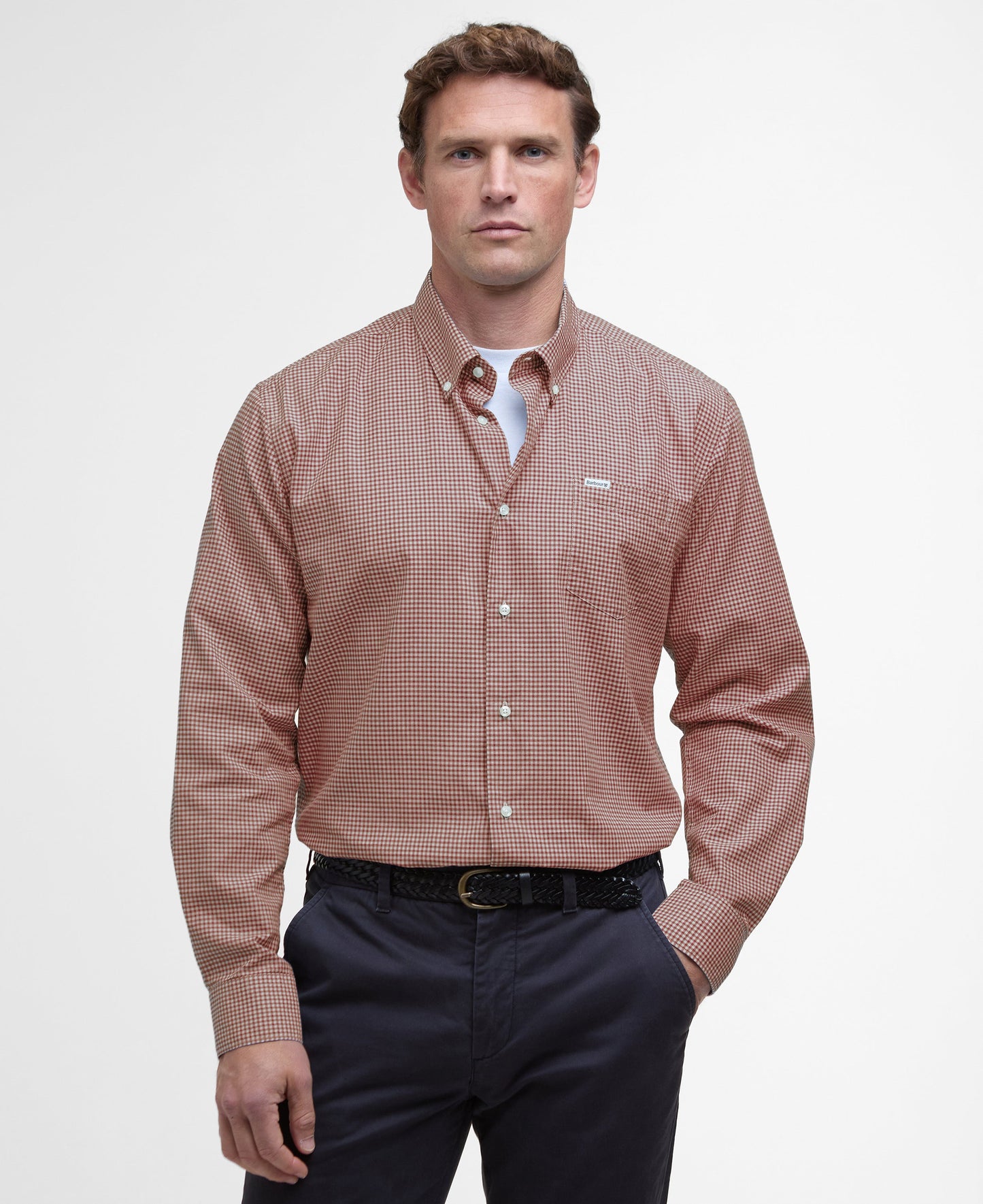 Finwell Gingham Tailored Fit Shirt