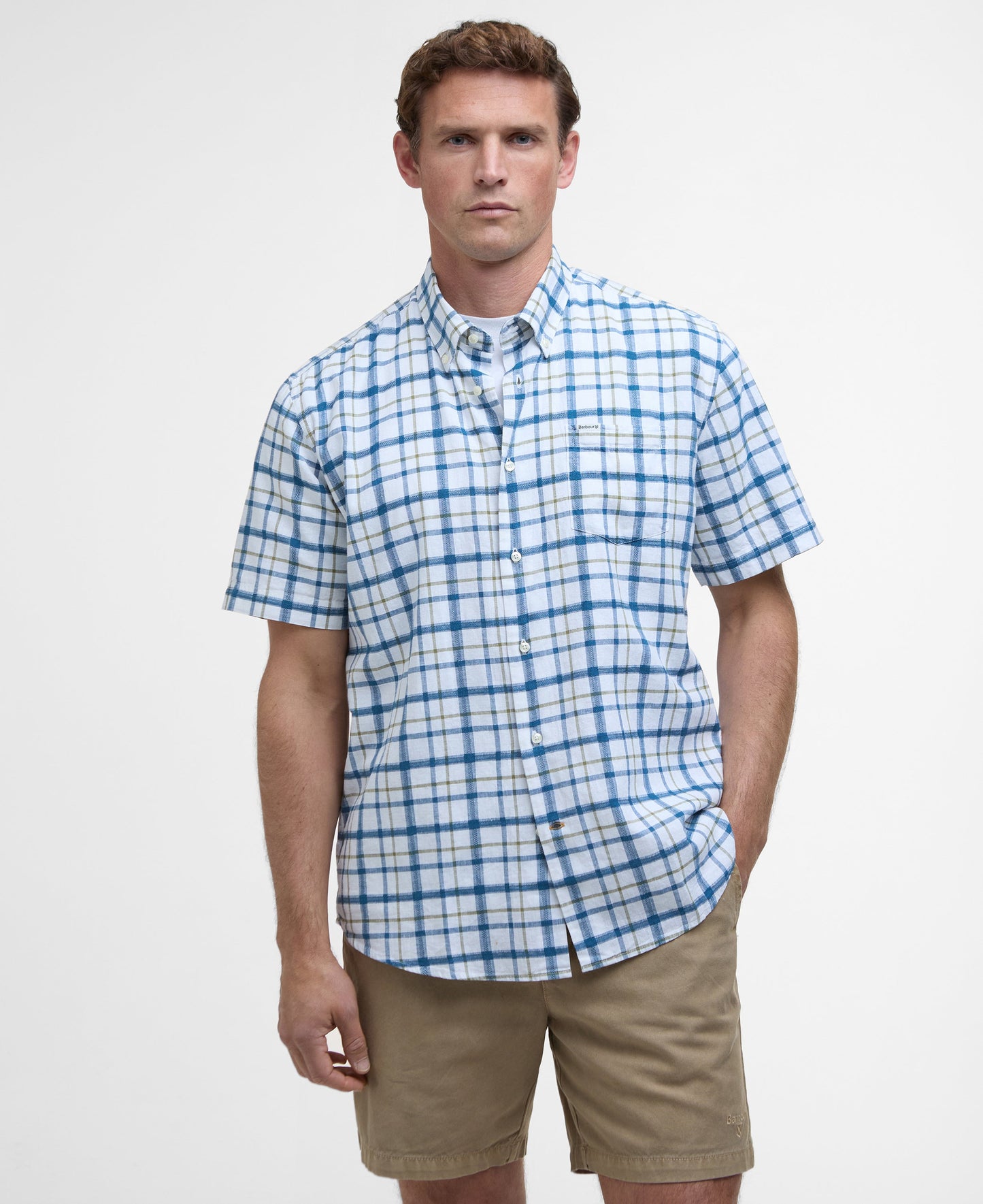 Glover Short Sleeve Linen Blend Regular Fit Shirt