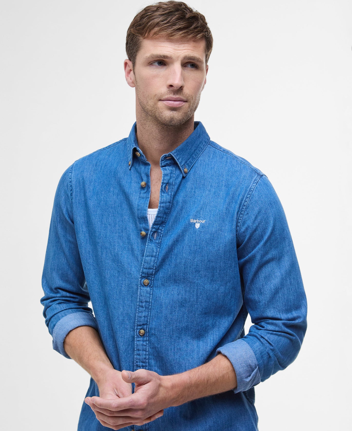 Chambray Crest Tailored Fit Shirt