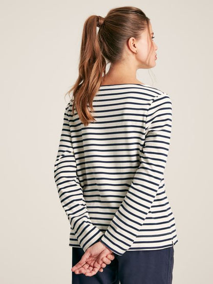 New Harbour Striped Boat Neck Breton Top