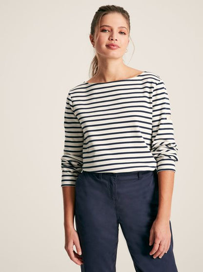 New Harbour Striped Boat Neck Breton Top