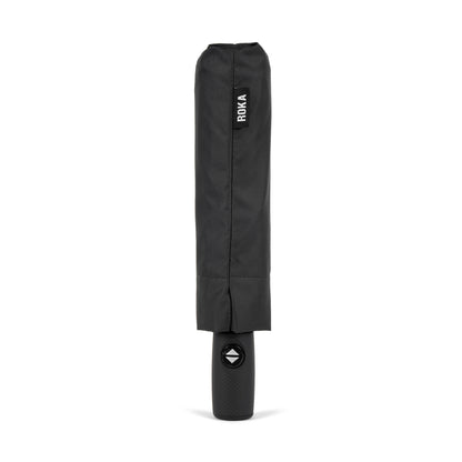 Waterloo Black Recycled Nylon Umbrella