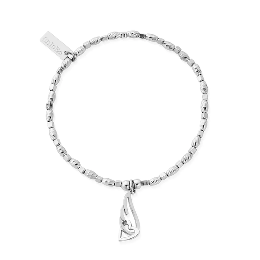 SOUL GLOW INTERLOCKING HEART AND ANGEL WING BRACELET