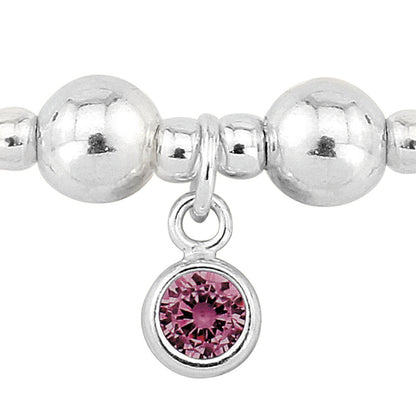 Birthstone Bracelet (July/Ruby CZ)