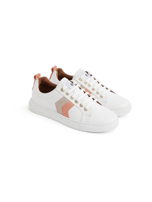 Womens Alexandra White Leather Trainer