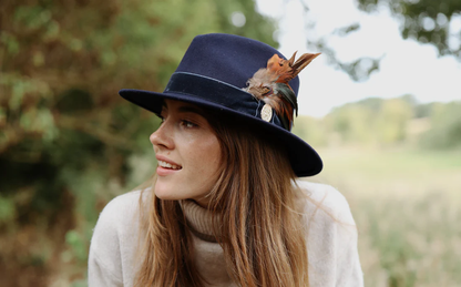 Chelsworth Fedora Bronze Luxe Feather