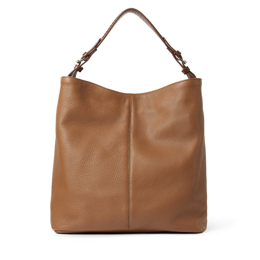 Tetbury Tote Handbag Pebbled Tan Leather