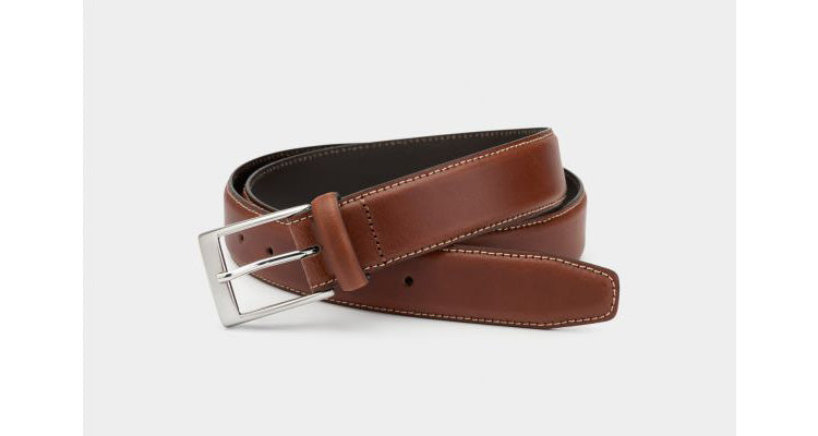 Stitched Edge Leather Belt