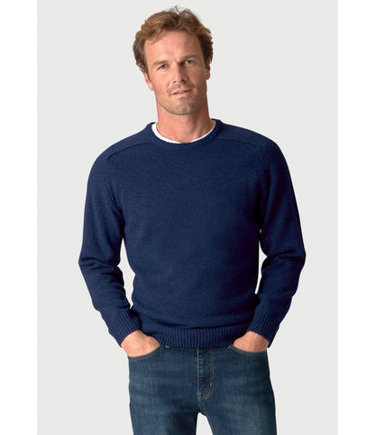 Charlbury Navy Lambswool Crew Neck