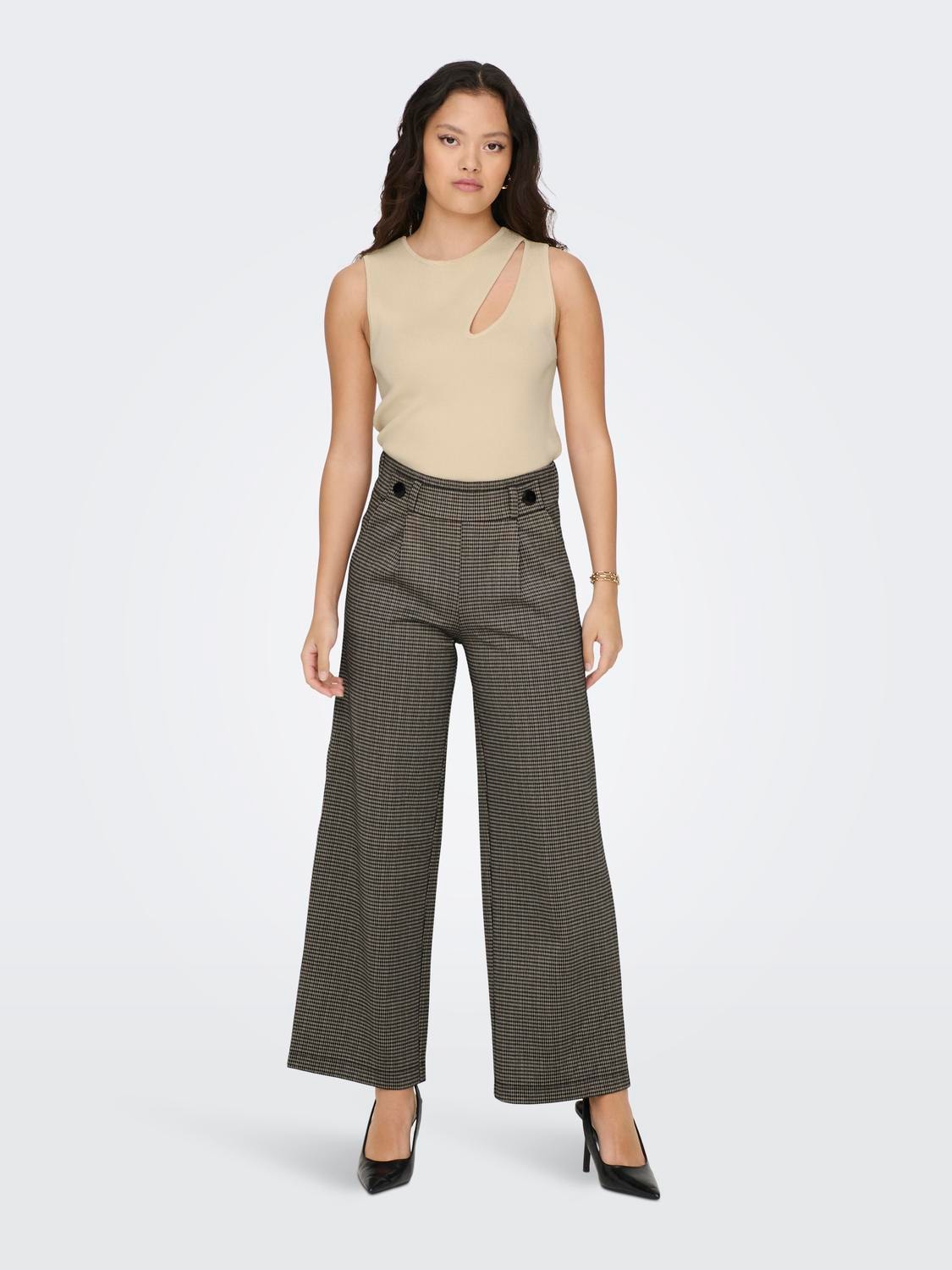 JDYGEGGO Mid waist Wide Leg Fit Trousers