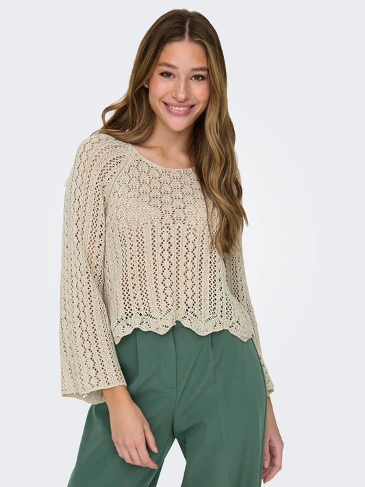 Cropped Knitted Pullover