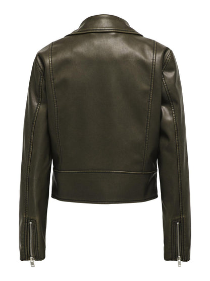 ONLRIA Synthetic Leather Jacket