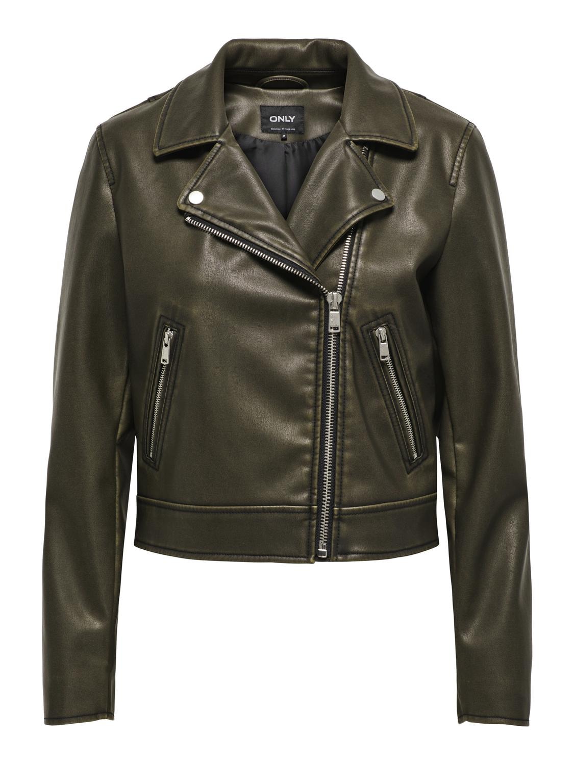 ONLRIA Synthetic Leather Jacket