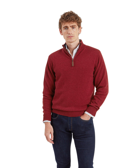 Lewis Lambswool 1/4 Zip Jumper