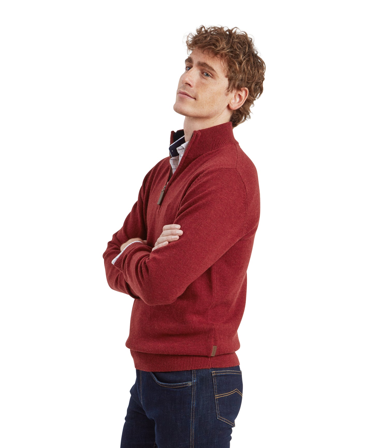 Lewis Lambswool 1/4 Zip Jumper