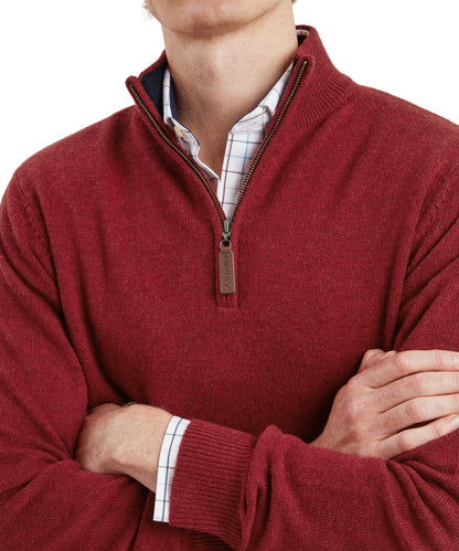 Lewis Lambswool 1/4 Zip Jumper