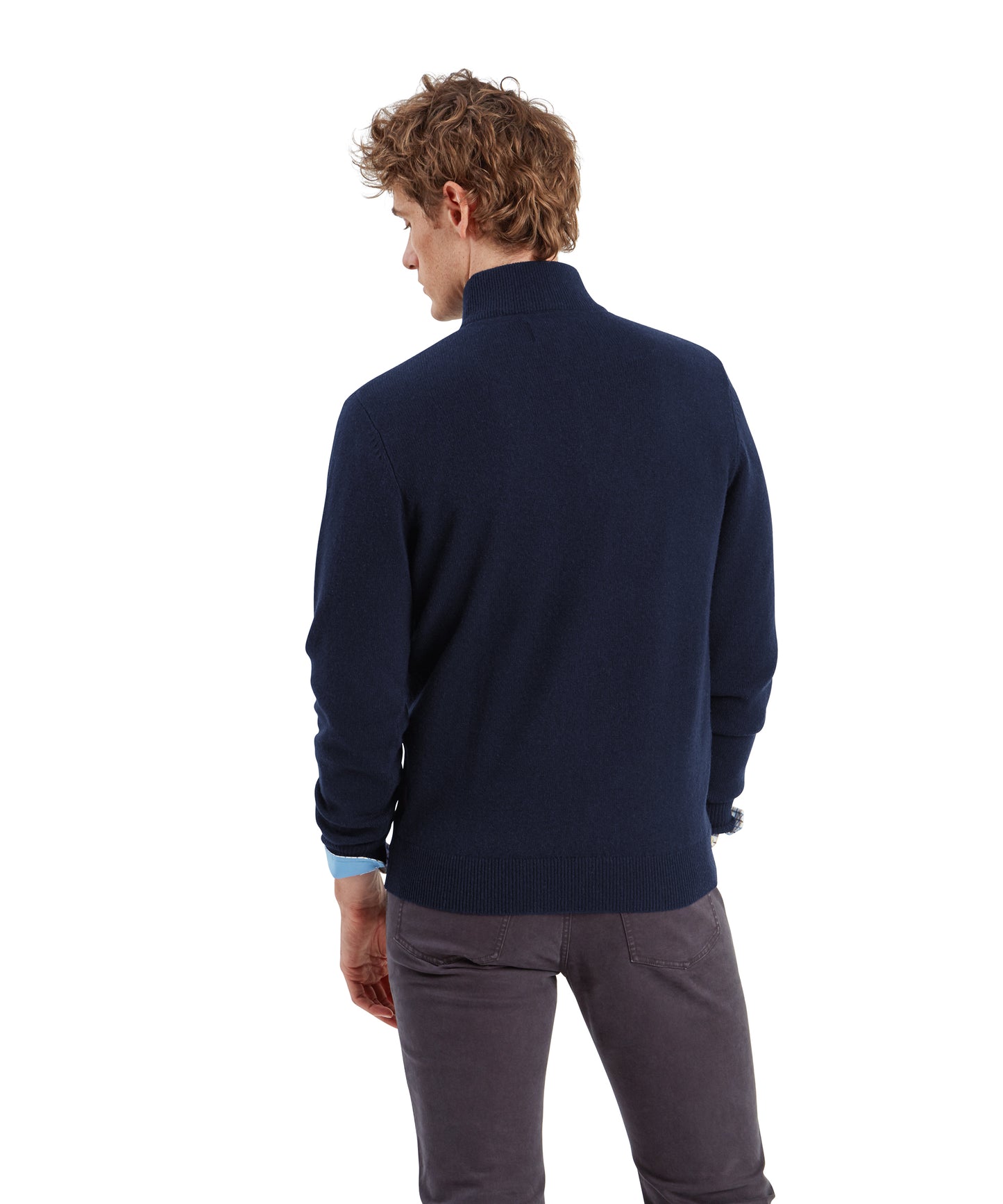 Lewis Lambswool 1/4 Zip Jumper