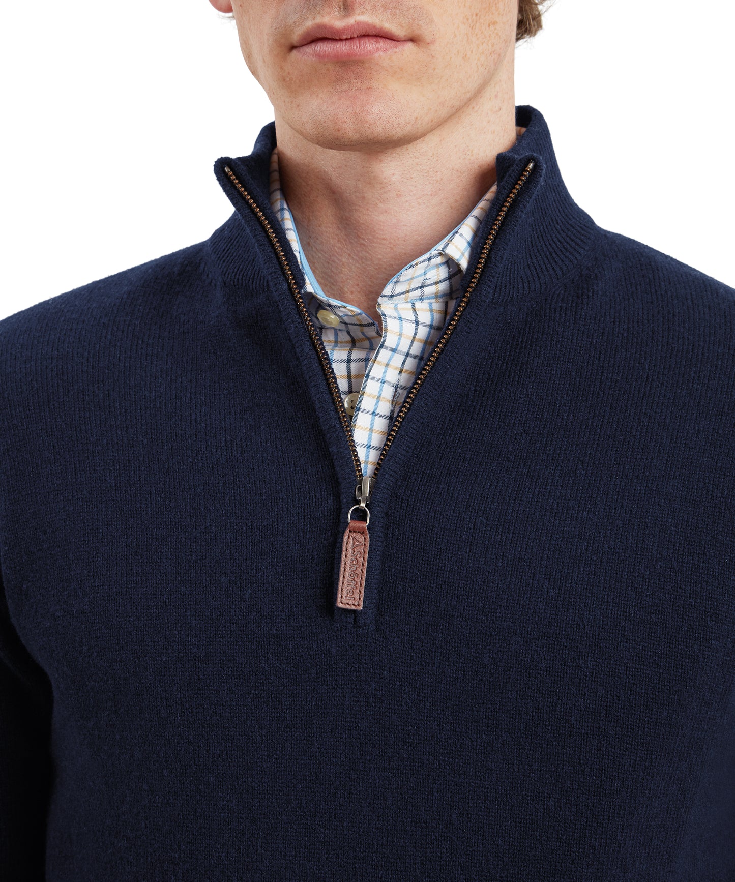 Lewis Lambswool 1/4 Zip Jumper