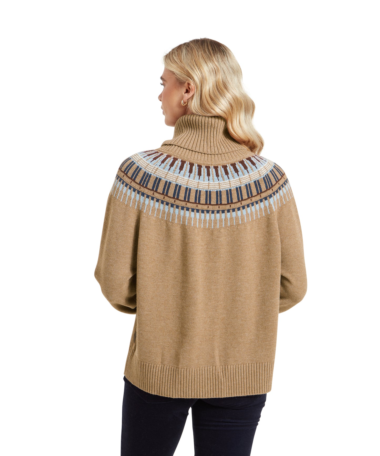 Filey Fairisle Roll Neck Jumper