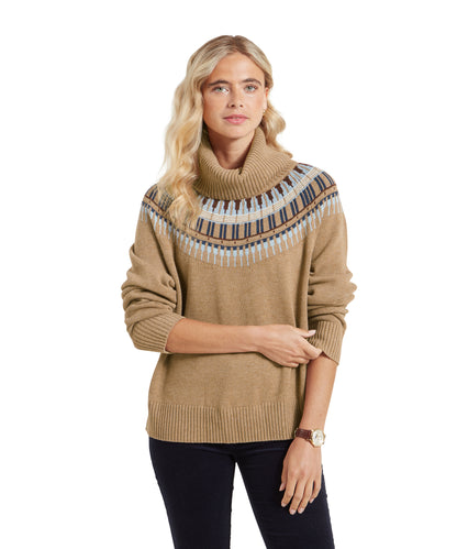 Filey Fairisle Roll Neck Jumper