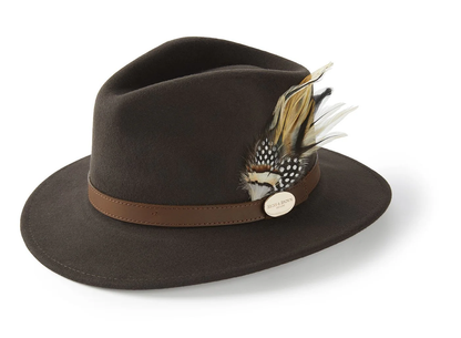 Suffolk Fedora Fawn Side Feather