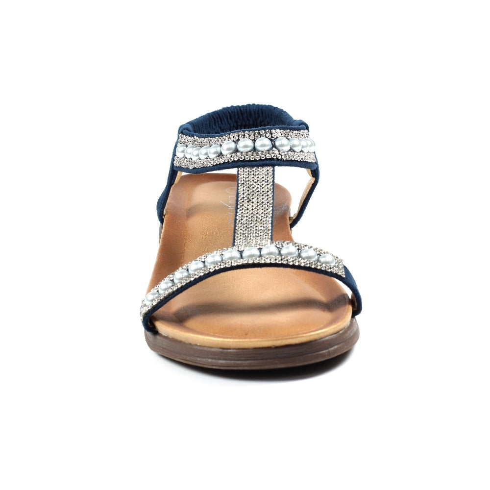 Tancy Blue Pearl Detail Sandal