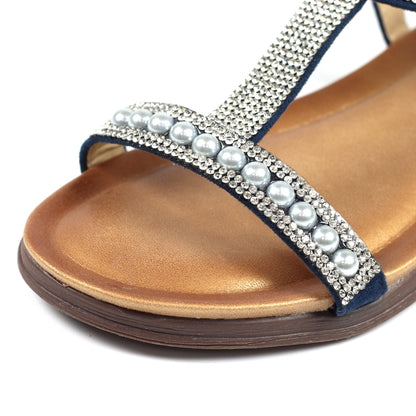 Tancy Blue Pearl Detail Sandal