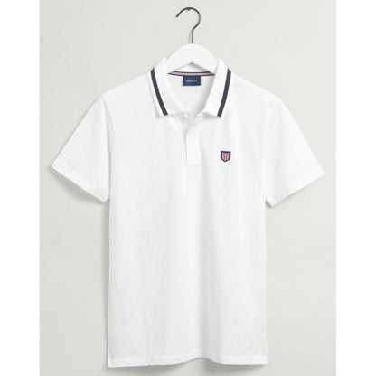 Retro Shield Pique Polo Shirt