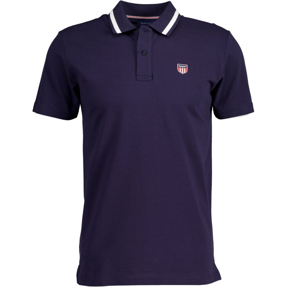 Retro Shield Pique Polo Shirt