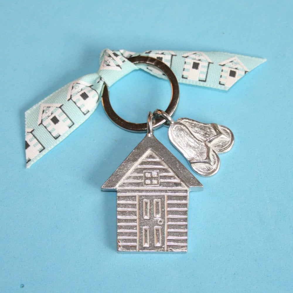 Beach Hut & Flip Flops Keyring