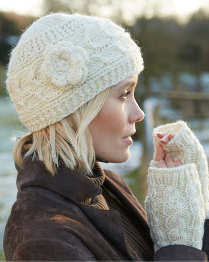 Chamonix Flower Beanie Cream