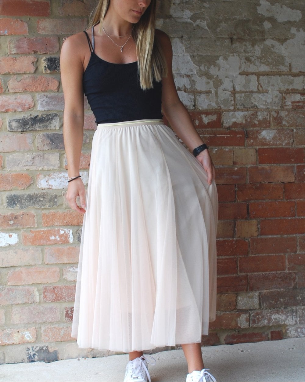 Tulle Layer Skirt Cream - Medium