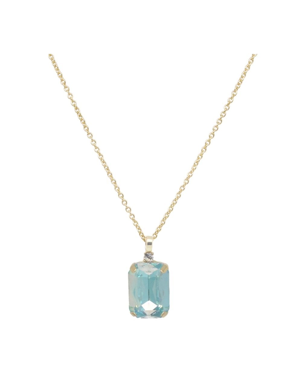 Twin Cut Aquamarine Gem Necklace