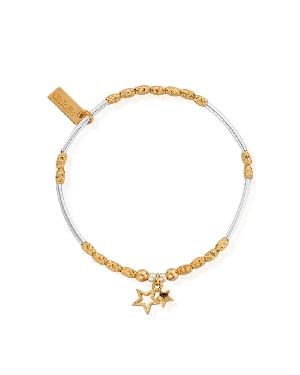 Inner Spirit Mixed Metal Bracelet Gold and Silver Double Star Bracelet