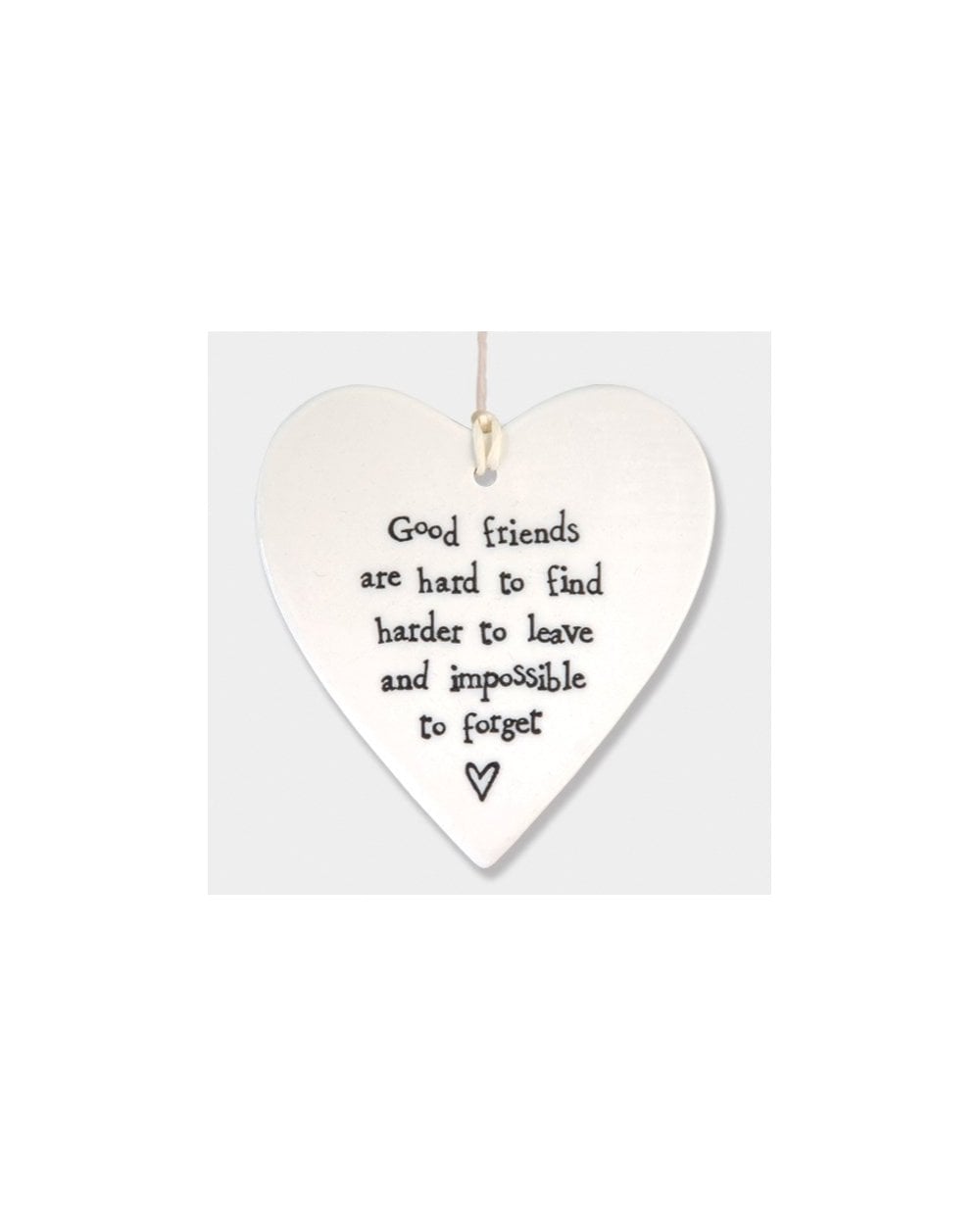 Porcelain Round Heart - Good Friends