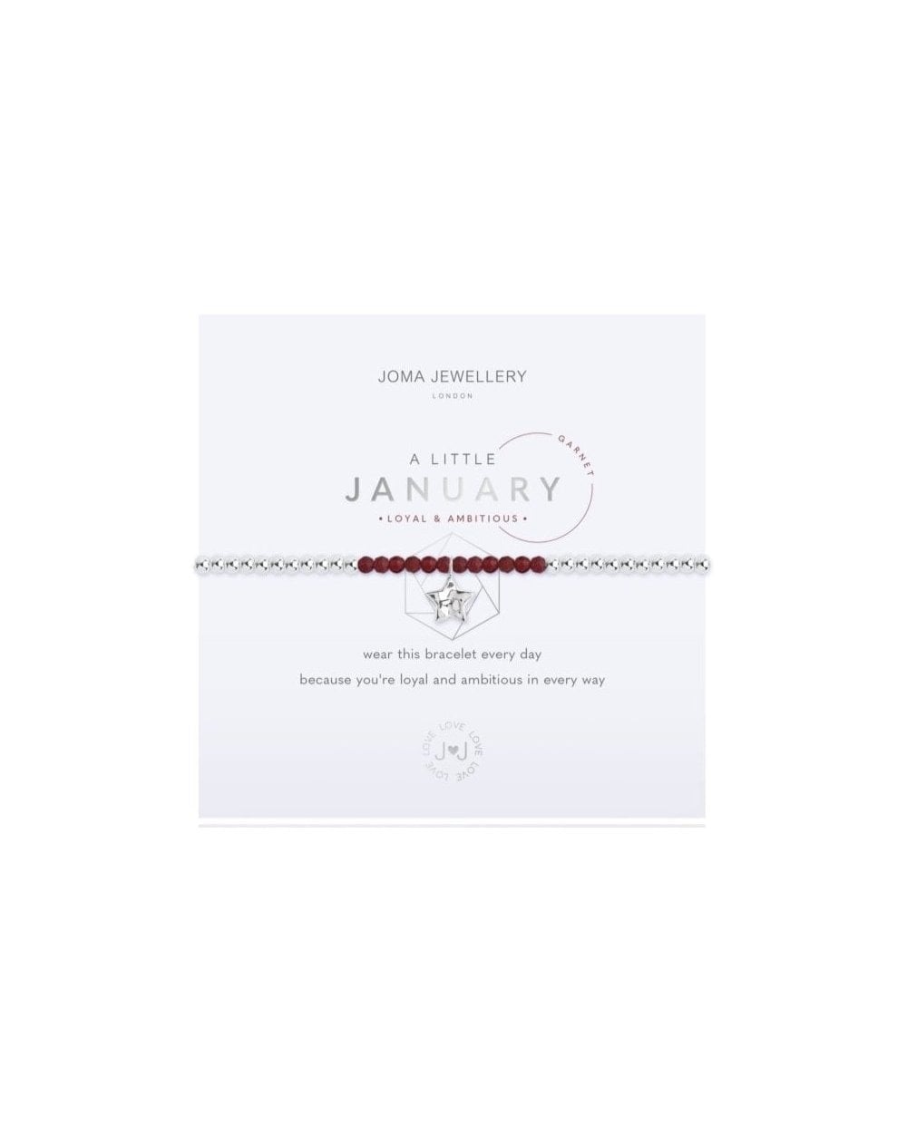 A Little Birthstone January Garnet Bracelet