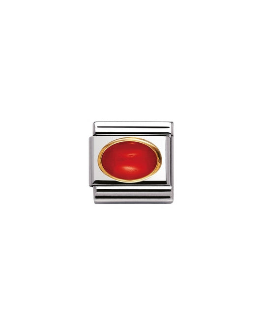 Composable Classic Natural Stones Oval Red Coral