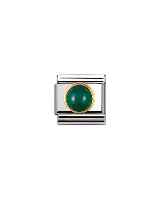 Composable Classic Natural Stones Round Green Agate