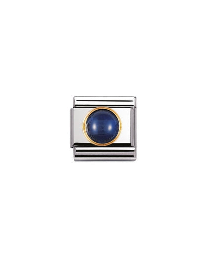 Composable Classic Round Semi Prec Stones Ss, Gold - Sapphire