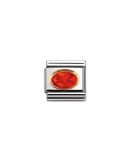 Composable Classic Faceted Cubic Orange Charm