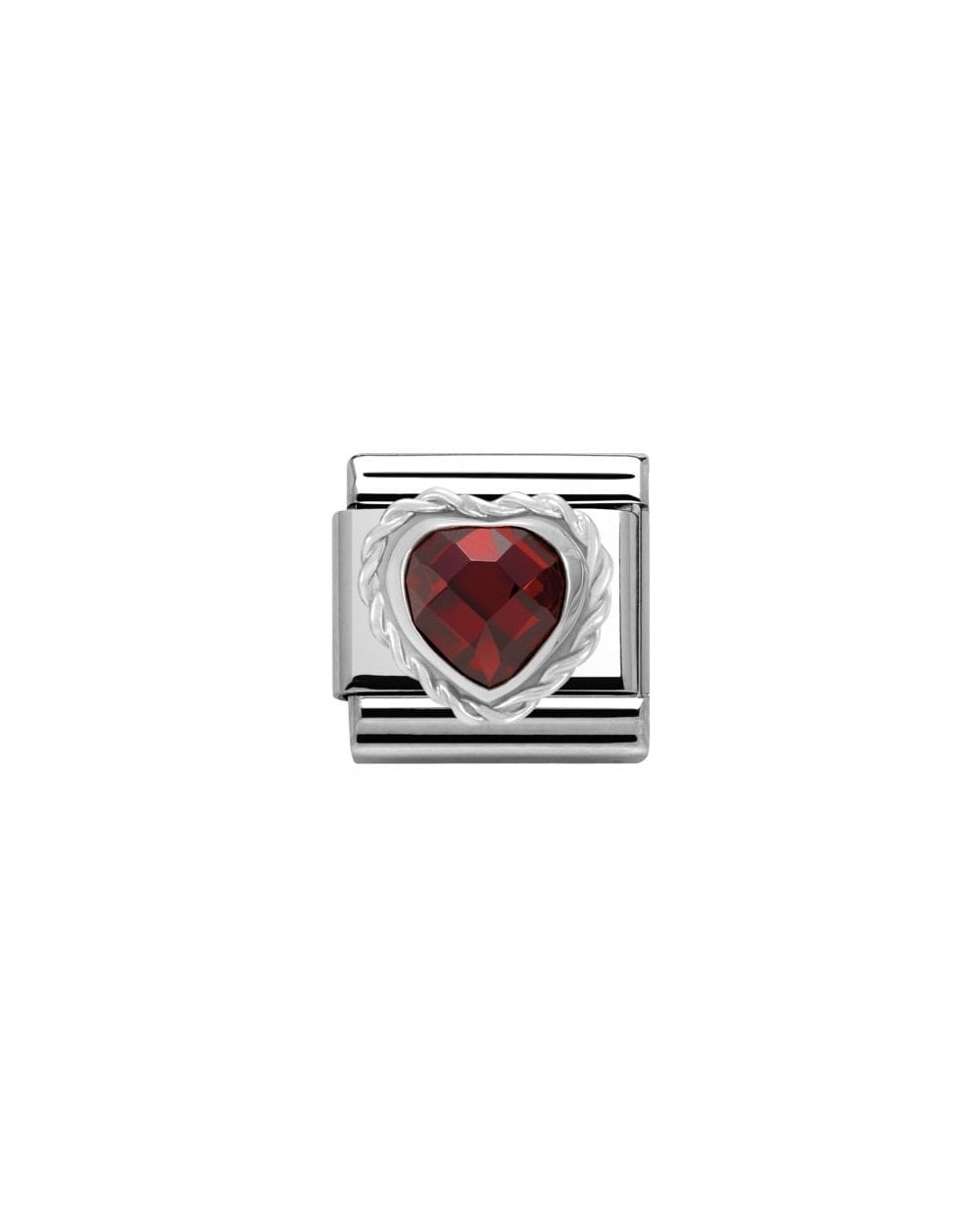 Red Cl Heart Faceted Cz