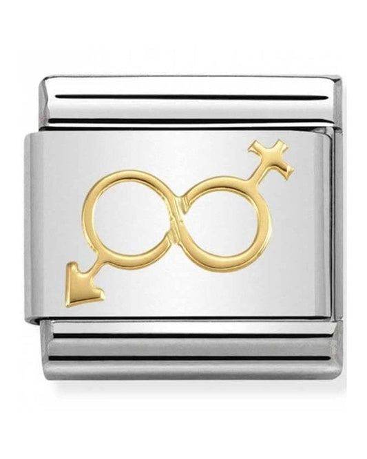 Classic Gold Symbols Him and Her Infinity Charm