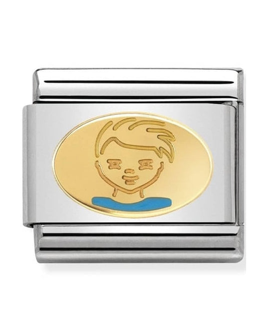 Classic Gold Daily Life Little Boy Charm